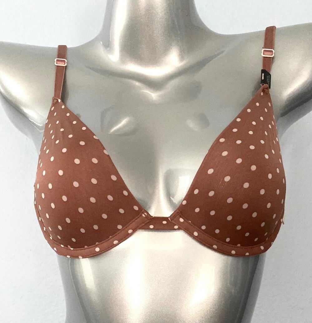 Victoria's Secret Sexy Tee Underwire Unlined Smooth & Soft Dot Demi Bra 36DDD